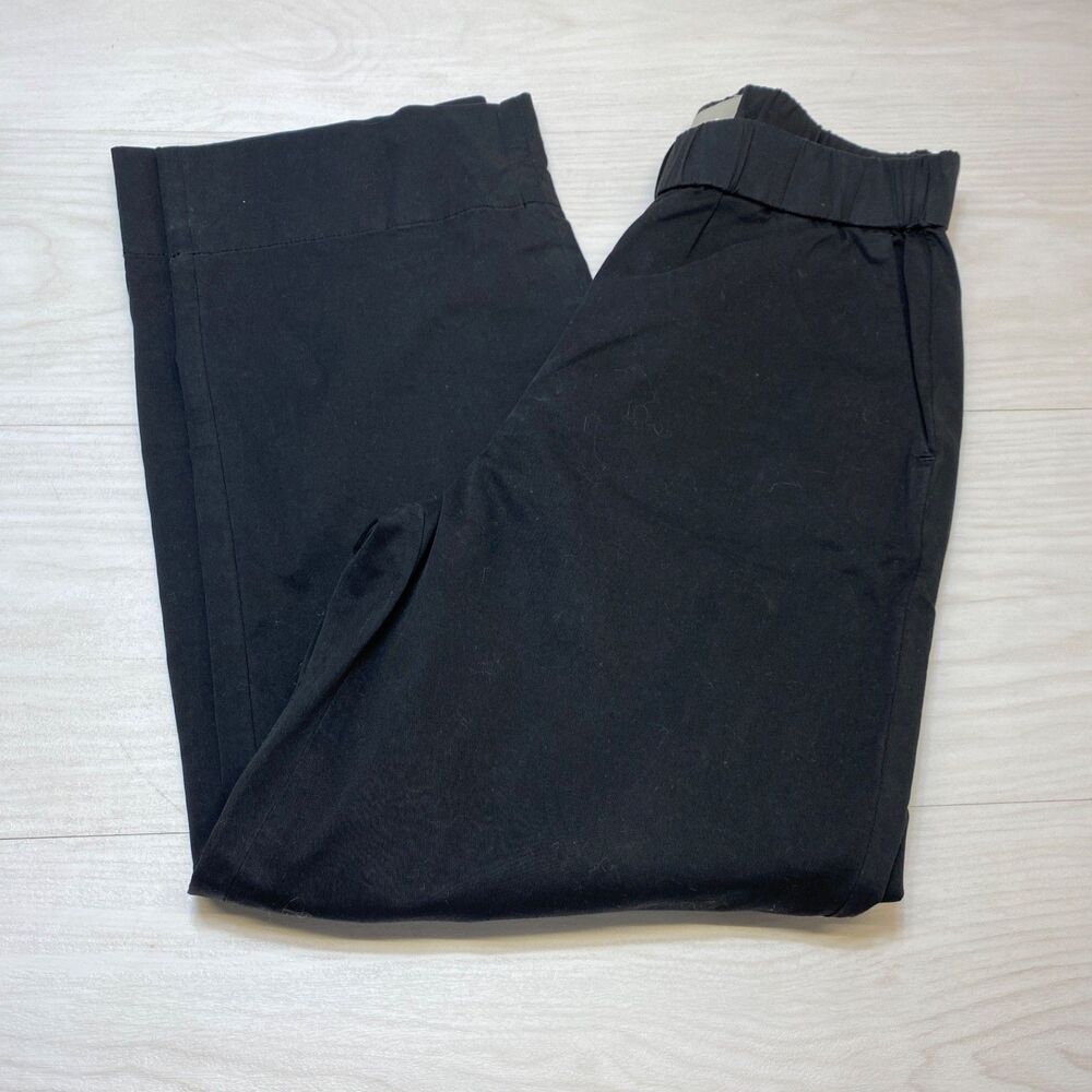 Everlane The Easy Pant Black Size 6 Pull On Cotton Pockets